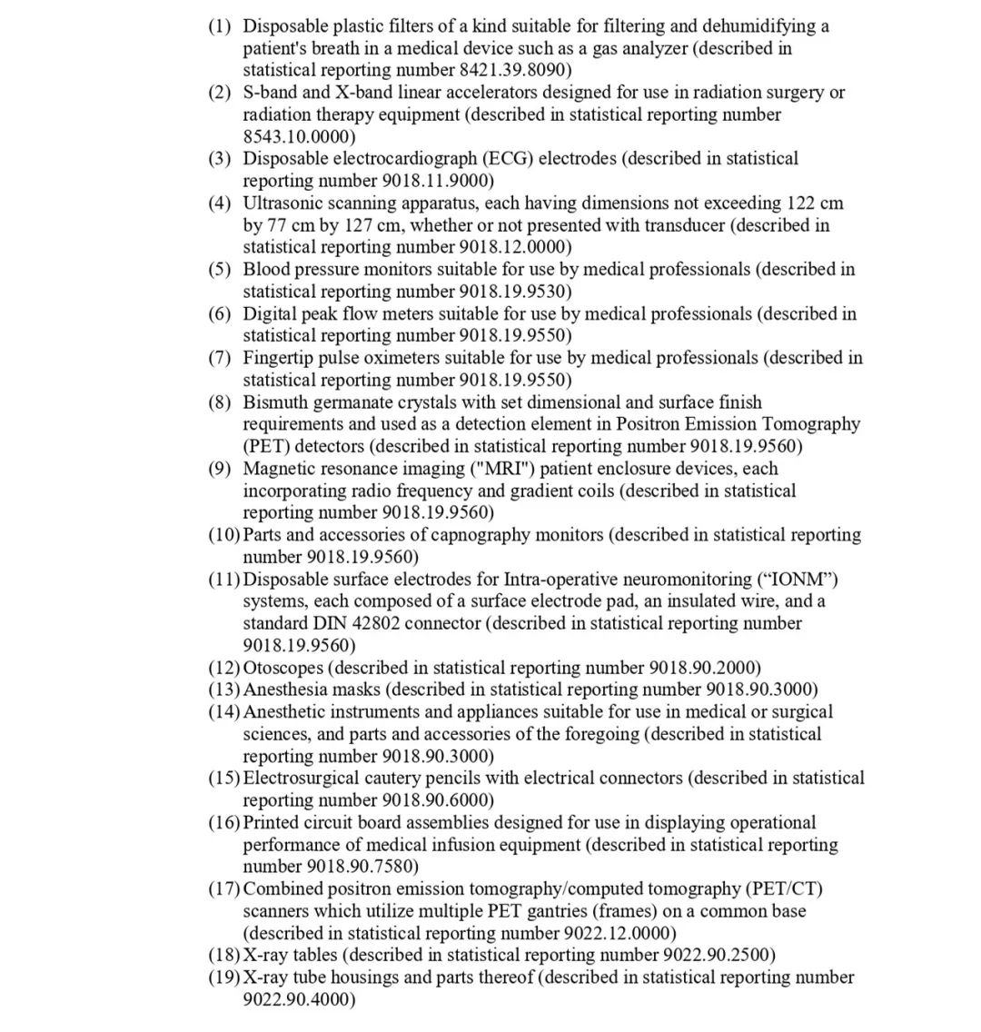 US Extends Tariff Exemptions On Chinese Medical Products_4 米国、中国製医療製品の関税免除を拡大_4